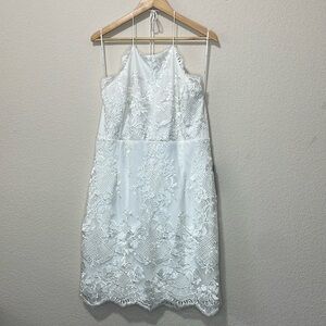 Lulu’s Start of Forever White Lace Bodycon Mini Dress Size XL